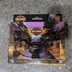 Harley-Davidson 2002 Limited Edition Collectible Tin With Playing Cards